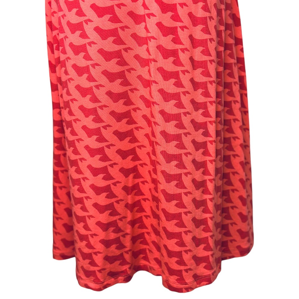 Boden Red Coral Houndstooth Dress - Picture 8 of 13